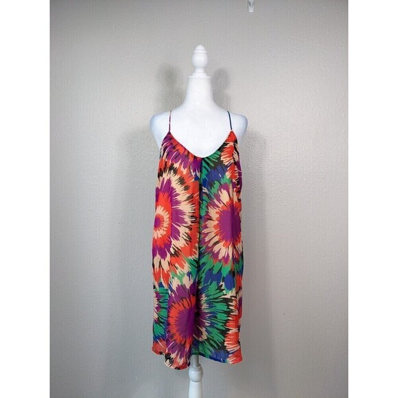 Newbury Kustom USA Women's Dress Size Large Geometric Tie Dye - Picture 1 of 6